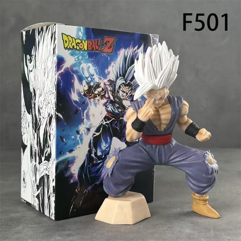 Goku Ultra Instinct Statue Figure Dragon Ball Super Anime Collection Silver Hair Model Toy Gift Decoration Fans