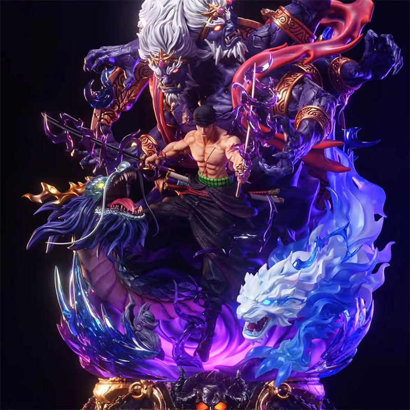 Roronoa Zoro King of Hell Statue Figure One Piece Anime PVC Collection Enma Sword Model Toy Gift Decoration