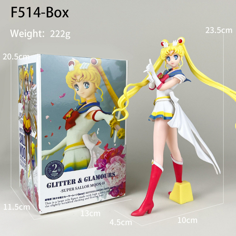 Sailor Moon Usagi Tsukino Statue Figure Anime Collection Magical Girl Sailor Moon Crystal Model Toy Gift Decoration Fans