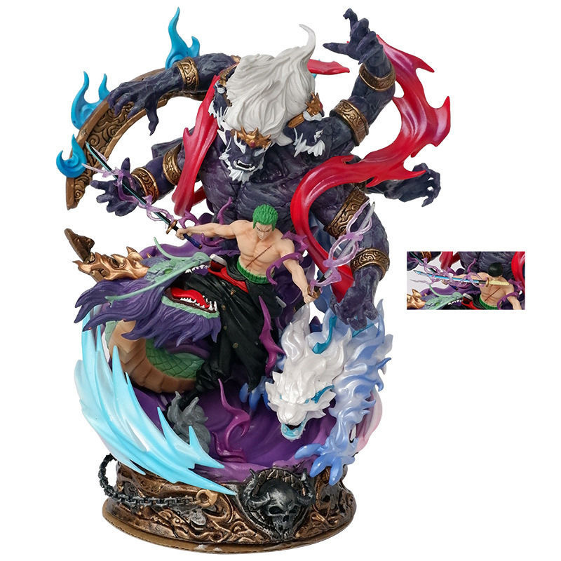 Roronoa Zoro King of Hell Statue Figure One Piece Anime PVC Collection Enma Sword Model Toy Gift Decoration