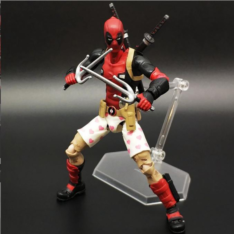 Deadpool Action Figure Movable Joint Marvel Superhero Collection Poseable Model Toy Gift Decoration Fans