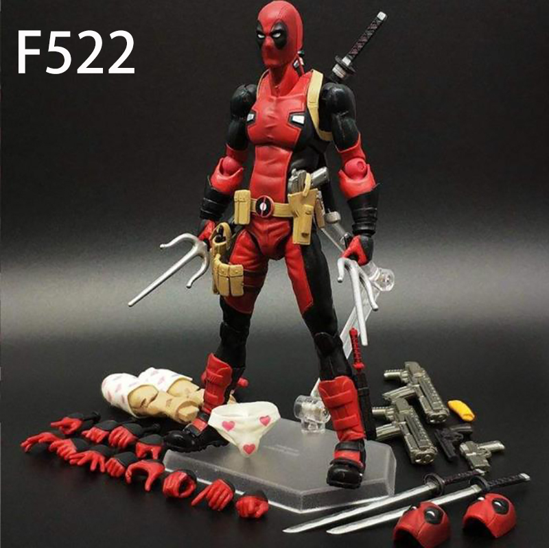 Deadpool Action Figure Movable Joint Marvel Superhero Collection Poseable Model Toy Gift Decoration Fans