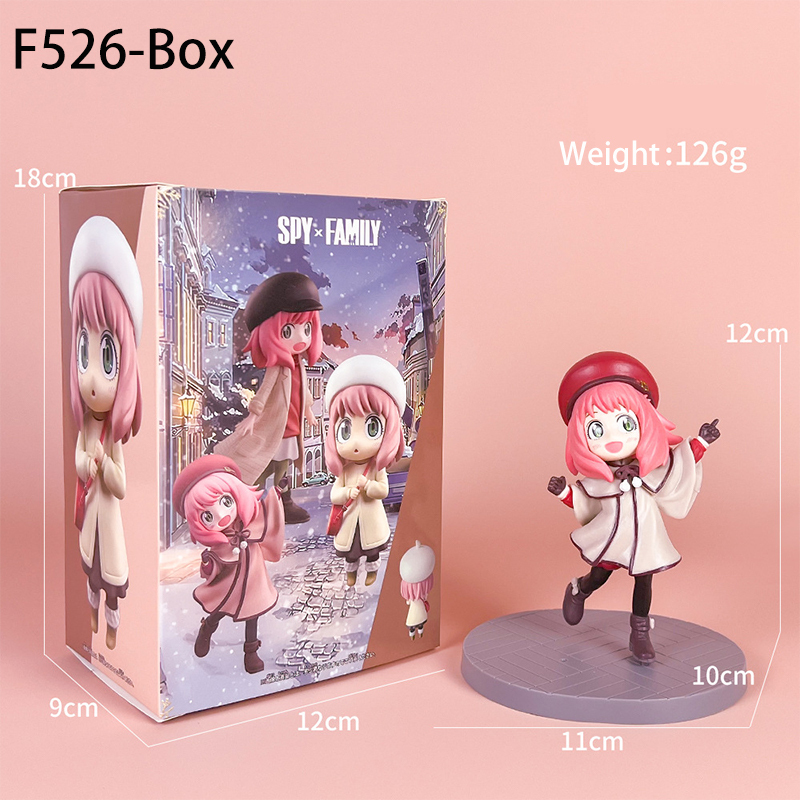 Anya Forger Statue Figure Red Hood Winter Spy x Family Anime Collection Cute Winter Outfit Model Toy Gift Decoration