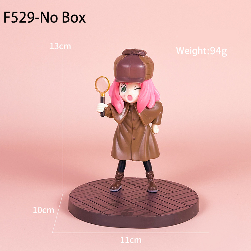 Anya Forger Statue Figure Detective Spy x Family Anime Collection Cute Detective Outfit Model Toy Gift Decoration Fans