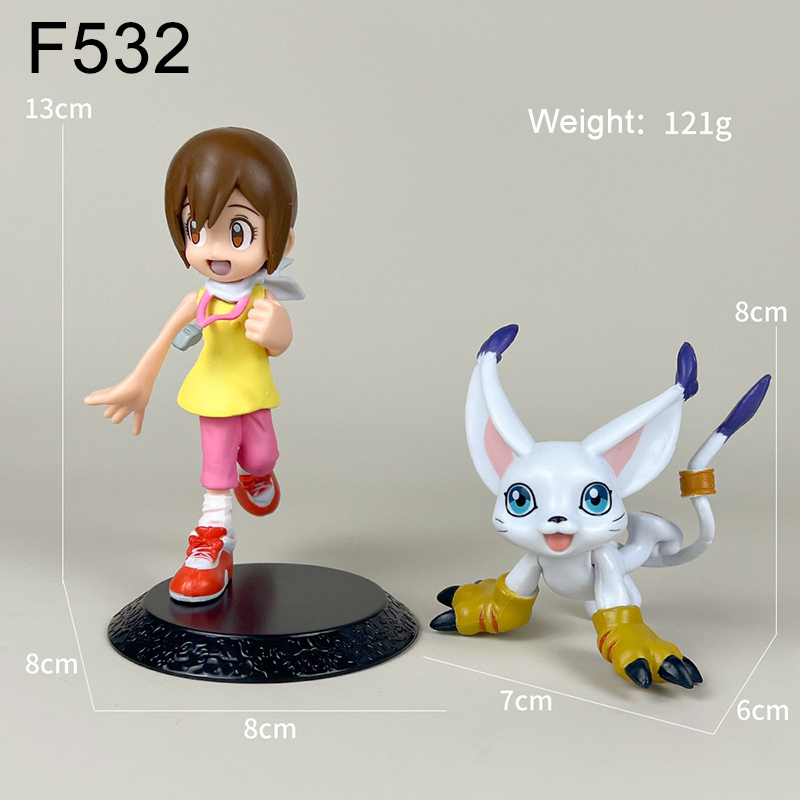 Digimon Angewomon & Gatomon Statue Figure Anime Collection Toy Detailed Model Ornament Gift Fans
