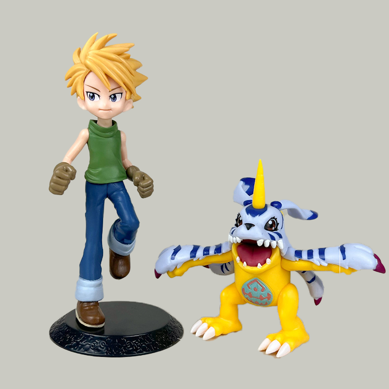 Digimon Yamato Ishida & Gabumon Statue Figure Anime Collection Model Toy High Detail Ornament Gift Fans
