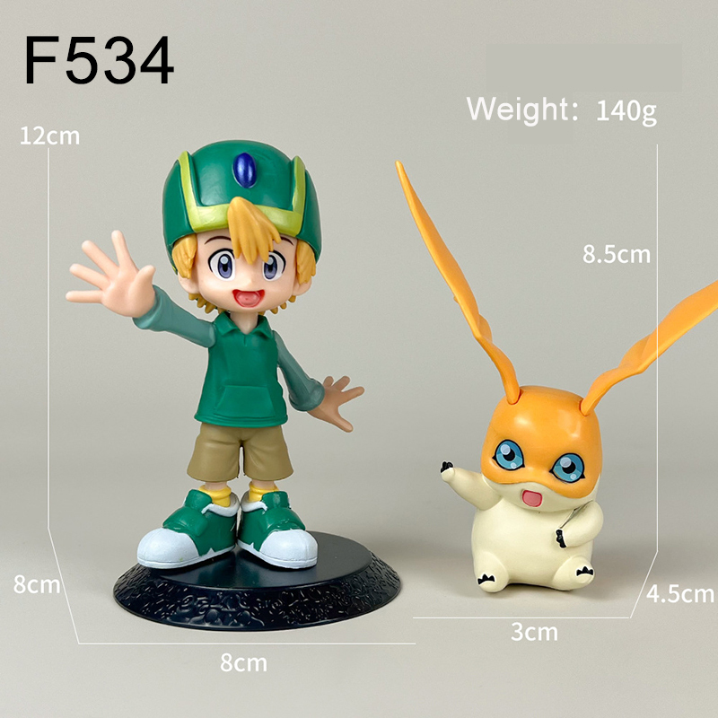 Digimon Takeru Takaishi & Patamon Statue Figure Anime Collection Model Toy High Detail Ornament Gift Fans