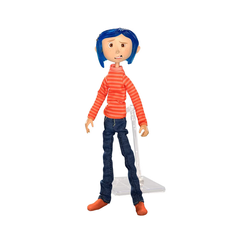 Coraline Striped Sweater Action Figure Poseable Movie Collection Model Toy High Detail Ornament Desk Shelf Gift Fans
