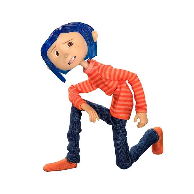 Coraline Striped Sweater Action Figure Poseable Movie Collection Model Toy High Detail Ornament Desk Shelf Gift Fans