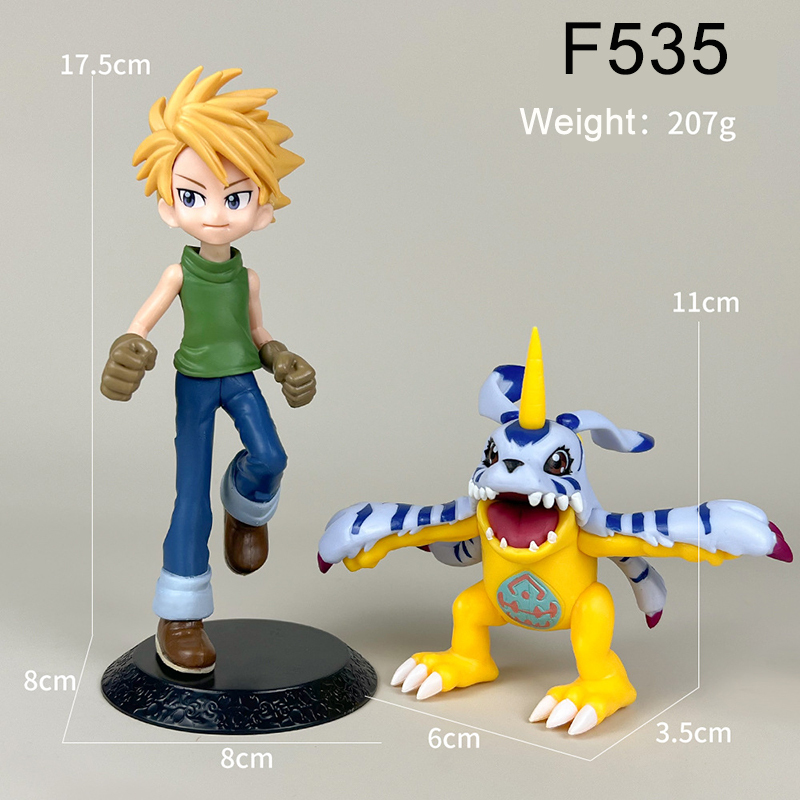 Digimon Yamato Ishida & Gabumon Statue Figure Anime Collection Model Toy High Detail Ornament Gift Fans