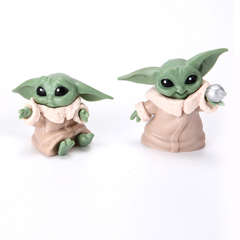 Star Wars Grogu Baby Yoda Statue Figure 6-Piece Set Collection Model Toy Set Fans Desk Decoration Gift Kids & Adults