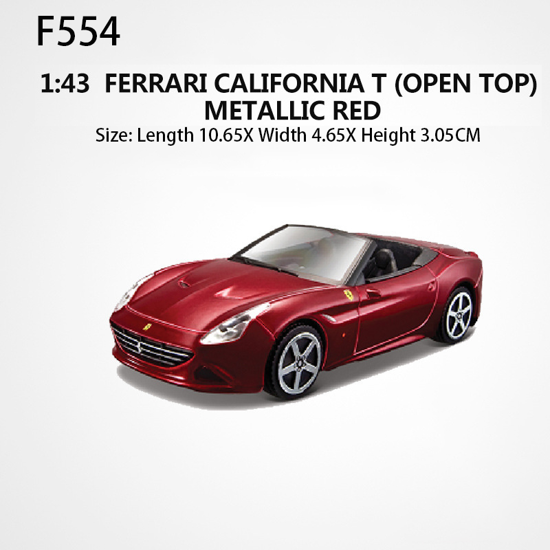 Ferrari California T Red 1:43 Scale Diecast Model Car Collection Luxury Sports Car Toy Ornament Gift Collectors