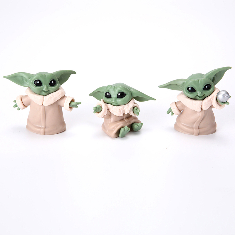 Star Wars Grogu Baby Yoda Statue Figure 6-Piece Set Collection Model Toy Set Fans Desk Decoration Gift Kids & Adults