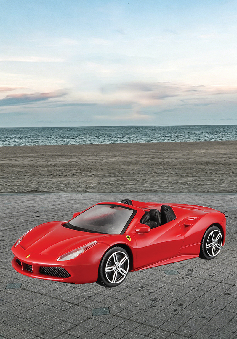 Ferrari 488 Spider 1:43 Red Diecast Model Car Collection Scale Model Toy Supercar Ornament Desk Shelf Gift Car Fans