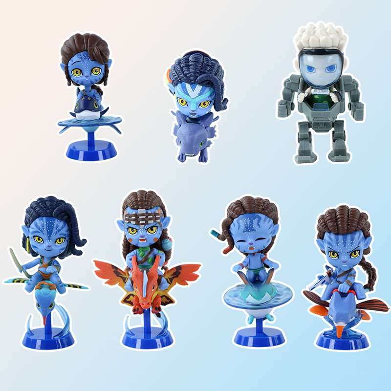 Avatar Statue Figure 7-Piece Set Collection Model Toy High-Detail Movie Inspired Fantasy Figures Fans Collectors Gift Decoraion ﻿