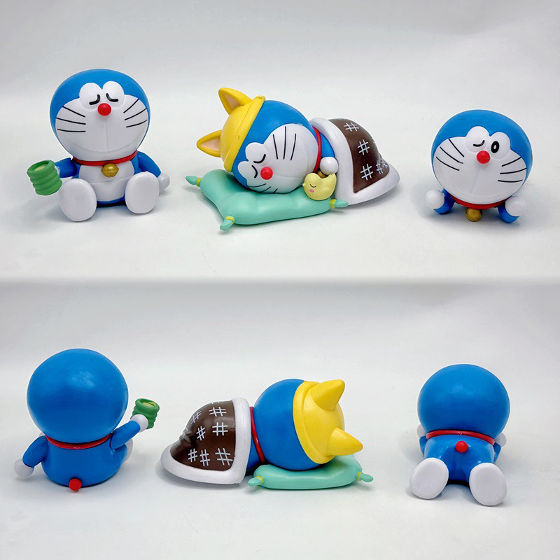 Doraemon Statue Figure 6-Piece Set Napping Series Collection Toy Set Doraemon Anime Model Desk Decoration Gift Fans
