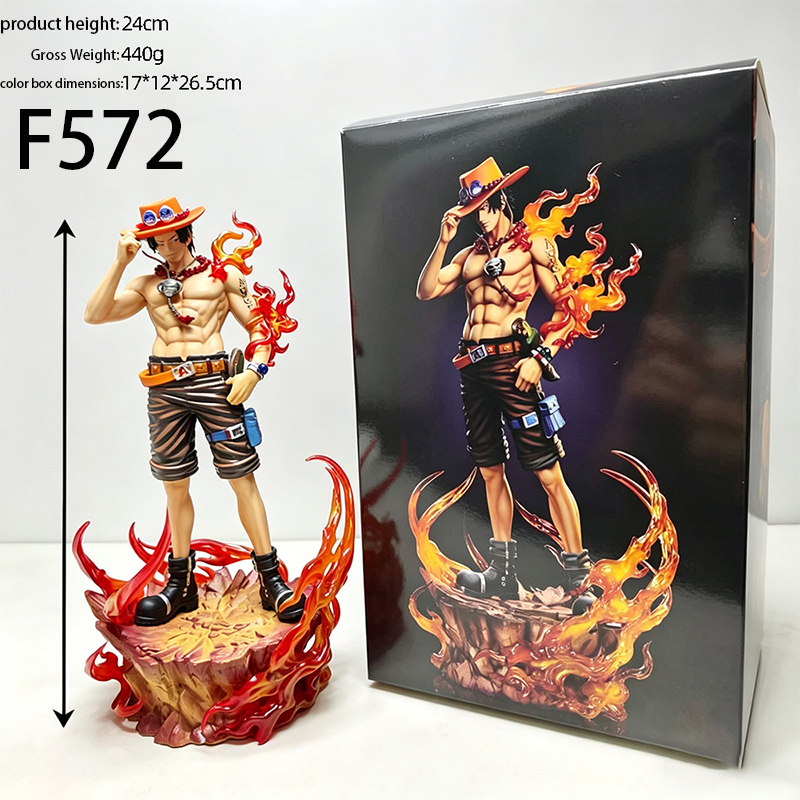 One Piece Portgas D. Ace Dream Hat Pose Statue Figure Toy High-Detail Anime Display Model Fans Collectors Gift Decoration