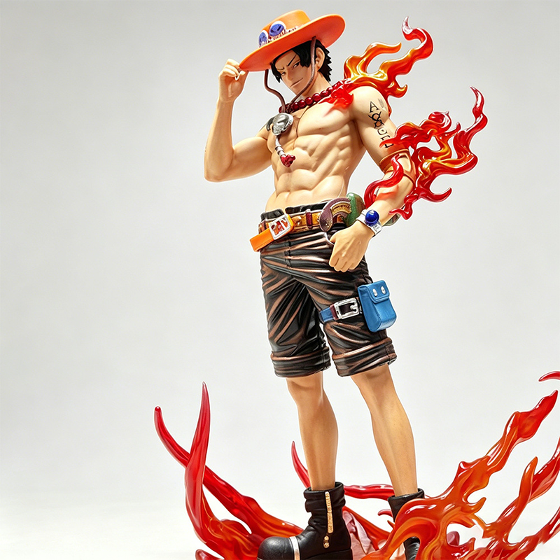 One Piece Portgas D. Ace Dream Hat Pose Statue Figure Toy High-Detail Anime Display Model Fans Collectors Gift Decoration