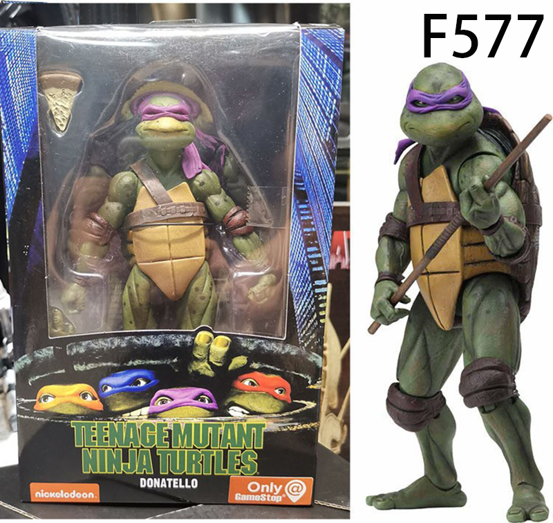 Teenage Mutant Ninja Turtles 1990 Movie Action Figure Set Movable Joint Dynamic Toy Collection Model Fans Gift Decoration