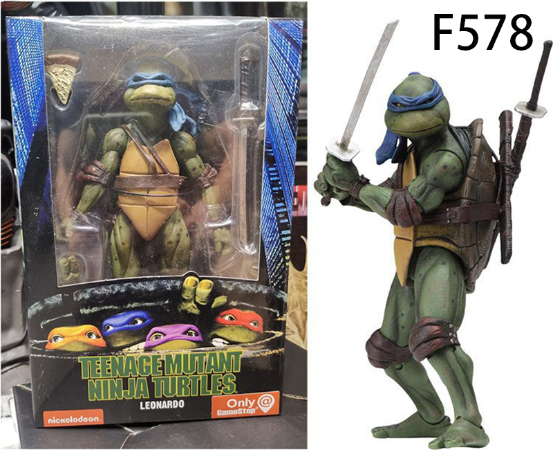 Teenage Mutant Ninja Turtles 1990 Movie Action Figure Set Movable Joint Dynamic Toy Collection Model Fans Gift Decoration