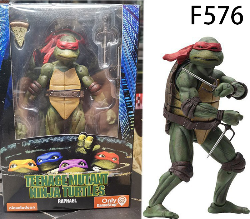 Teenage Mutant Ninja Turtles 1990 Movie Action Figure Set Movable Joint Dynamic Toy Collection Model Fans Gift Decoration