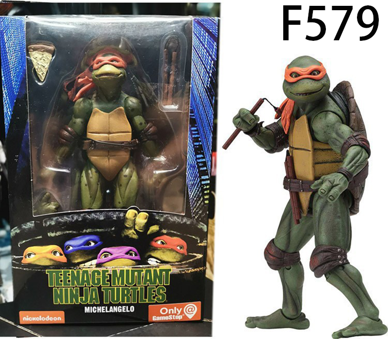 Teenage Mutant Ninja Turtles 1990 Movie Action Figure Set Movable Joint Dynamic Toy Collection Model Fans Gift Decoration