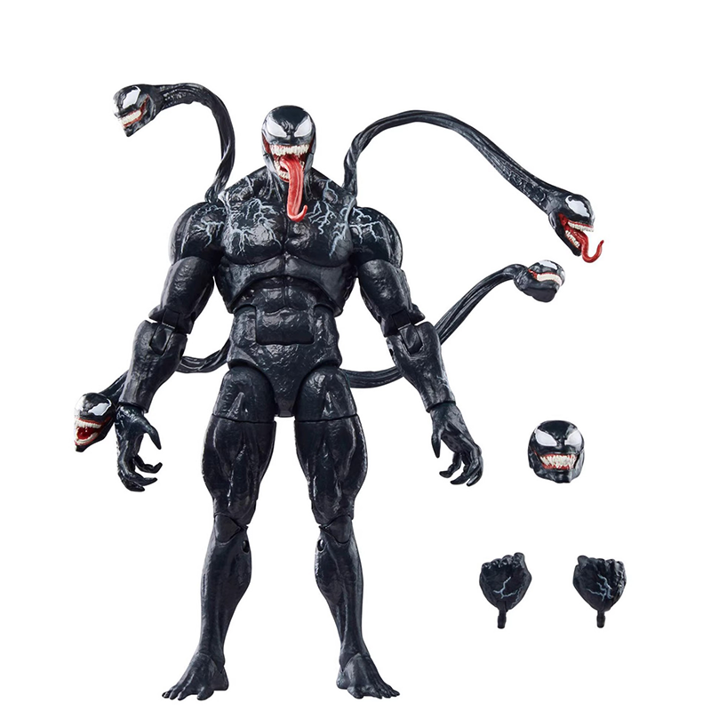 Venom Action Figure Multi Head Symbiote Marvel Movable Joints Collection Toy Dynamic Pose Model Superhero Gift