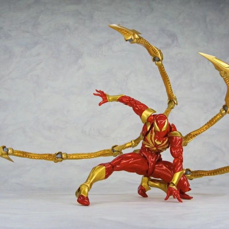 Iron Spider Man Action Figure Marvel Avengers Movable Joints Collection Dynamic Pose Peter Parker Armor Model Toy Gift