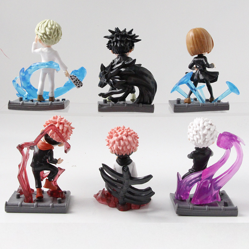 Jujutsu Kaisen Statue Figure Set 6 Pack Anime PVC Collection Toy Gojo Itadori Megumi Nobara Sukuna Geto Gift Model