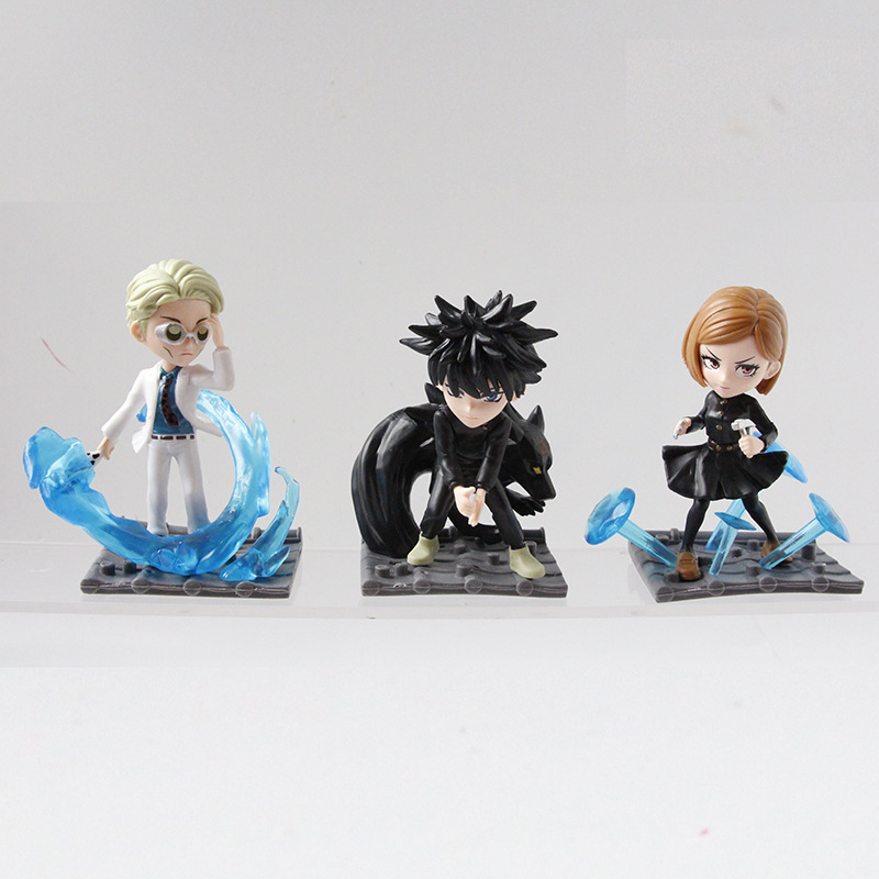 Jujutsu Kaisen Statue Figure Set 6 Pack Anime PVC Collection Toy Gojo Itadori Megumi Nobara Sukuna Geto Gift Model