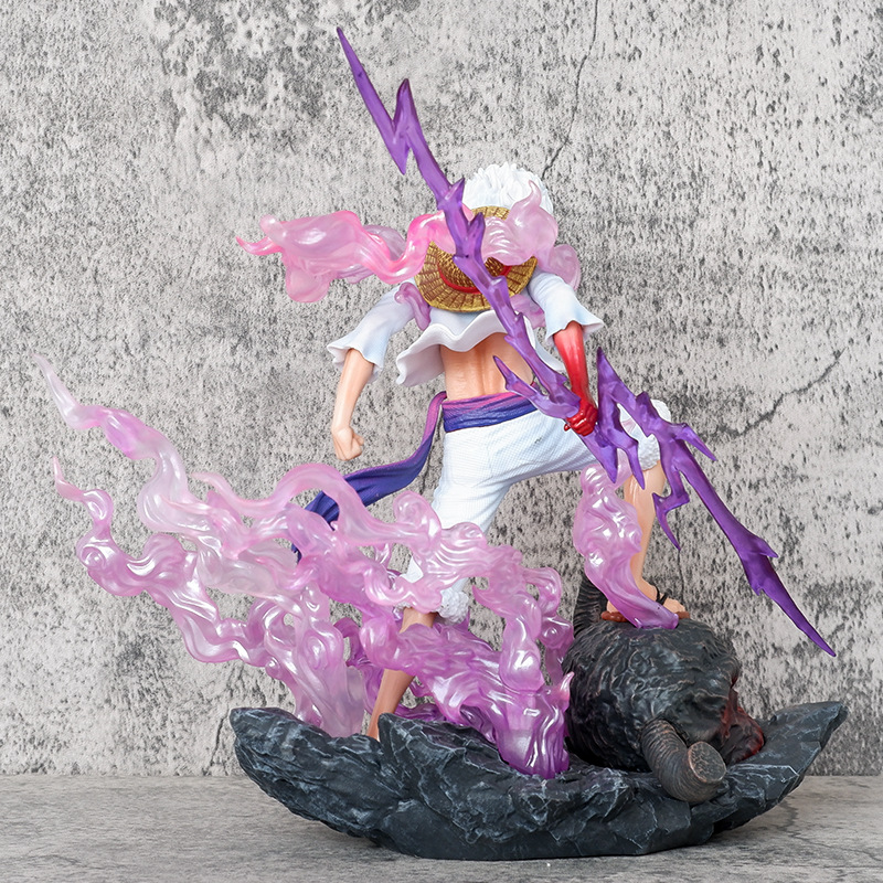 One Piece Luffy Wano Kaido Battle Statue Figure Onigashima Gear 5 Sun God Nika PVC Collection Model Toy Gift Decoration