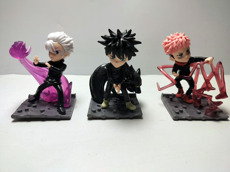 Jujutsu Kaisen Statue Figure Set 6 Pack Anime PVC Collection Toy Gojo Itadori Megumi Nobara Sukuna Geto Gift Model