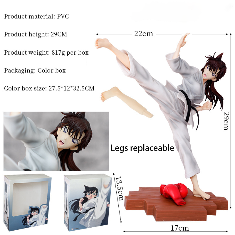 Ran Mouri Karate Statue Figure Detective Conan Anime Collection Model Toy Decoration Gift Fans