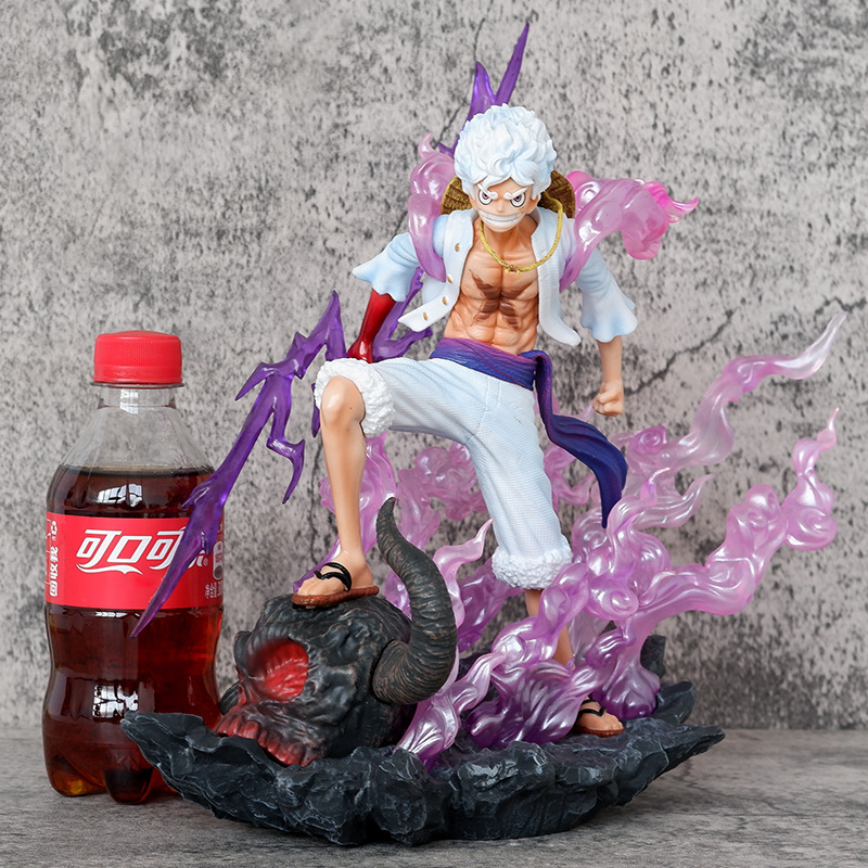 One Piece Luffy Wano Kaido Battle Statue Figure Onigashima Gear 5 Sun God Nika PVC Collection Model Toy Gift Decoration