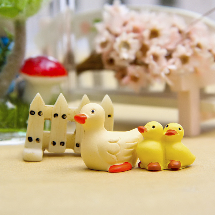 Cute Duck Figure Animal Statue Collectible Model Toy