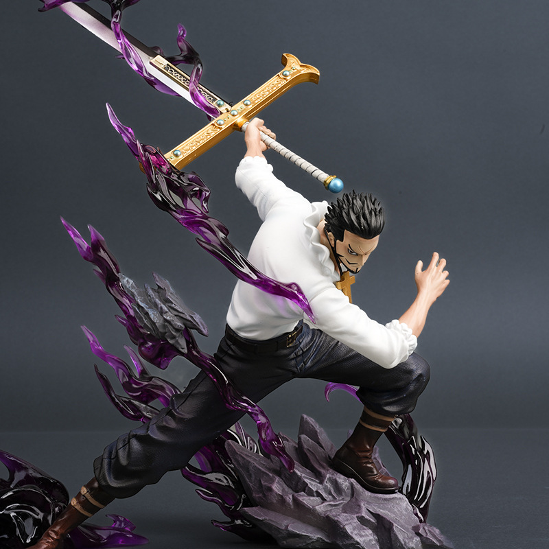Dracule Mihawk Sword Slash Statue Figure One Piece Collection Detailed Anime Model Toy Fans and Collectors