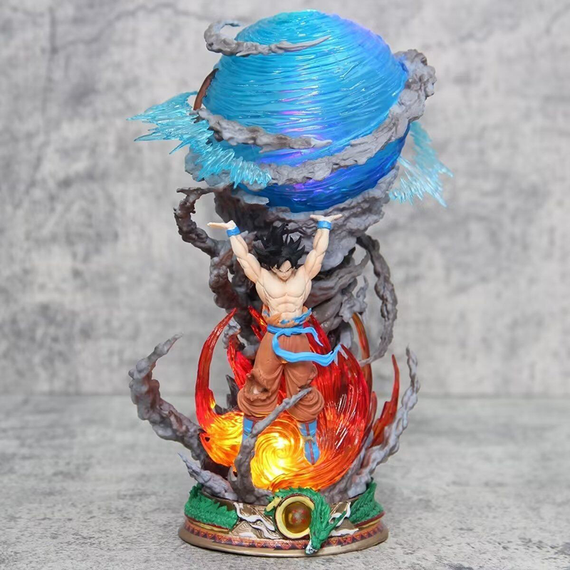 Goku Spirit Bomb Dragon Ball Statue Figure Premium Collection Anime Detailed Son Goku Model Toy Fans Decoration Collectors