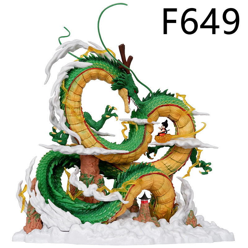Dragon Ball Shenron and Kid Goku Statue Figure Premium Anime Collection Detailed Model Toy Fans and Collectors