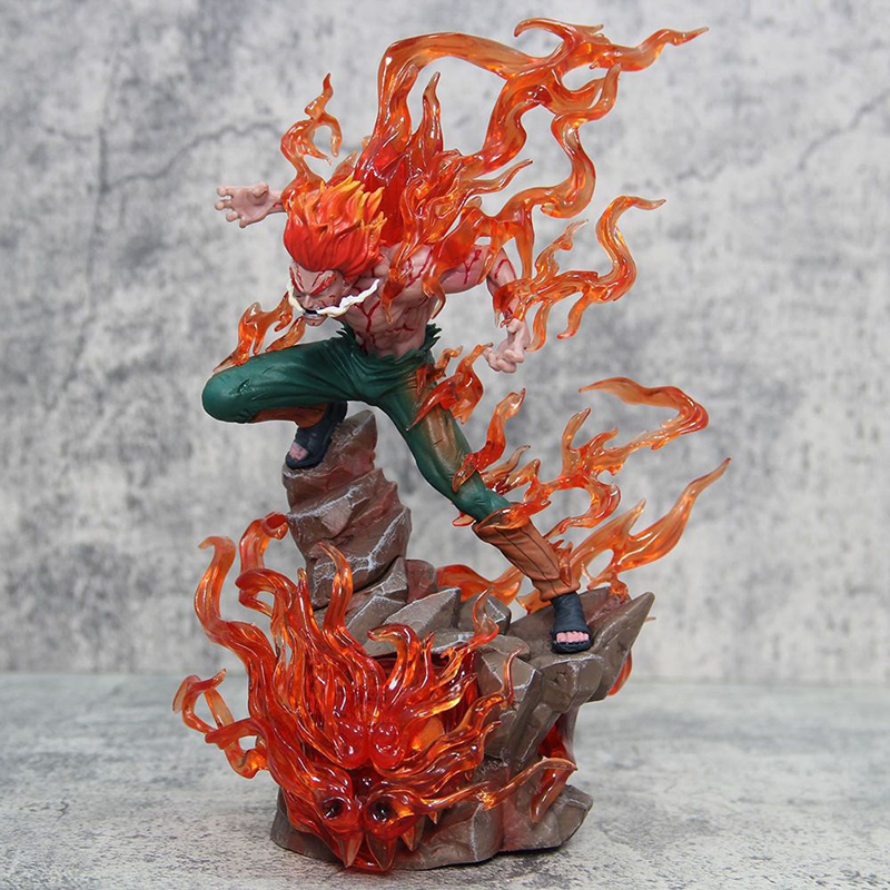 Naruto Might Guy Eight Gates Action Statue Figure Anime Collection Detailed Model Toy Naruto Fans Collectors