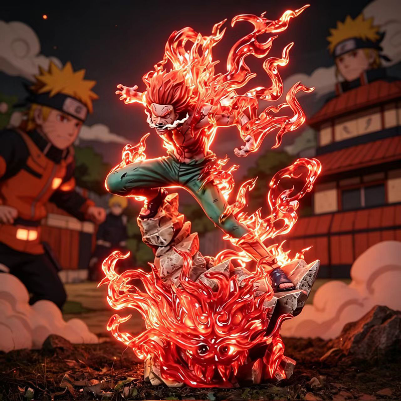 Naruto Might Guy Eight Gates Action Statue Figure Anime Collection Detailed Model Toy Naruto Fans Collectors