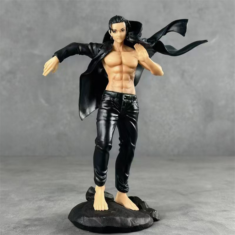 Attack on Titan Eren Yeager Statue Figure Premium Anime Collection Model Toy Detailed Character Sculpture Fans Collectors