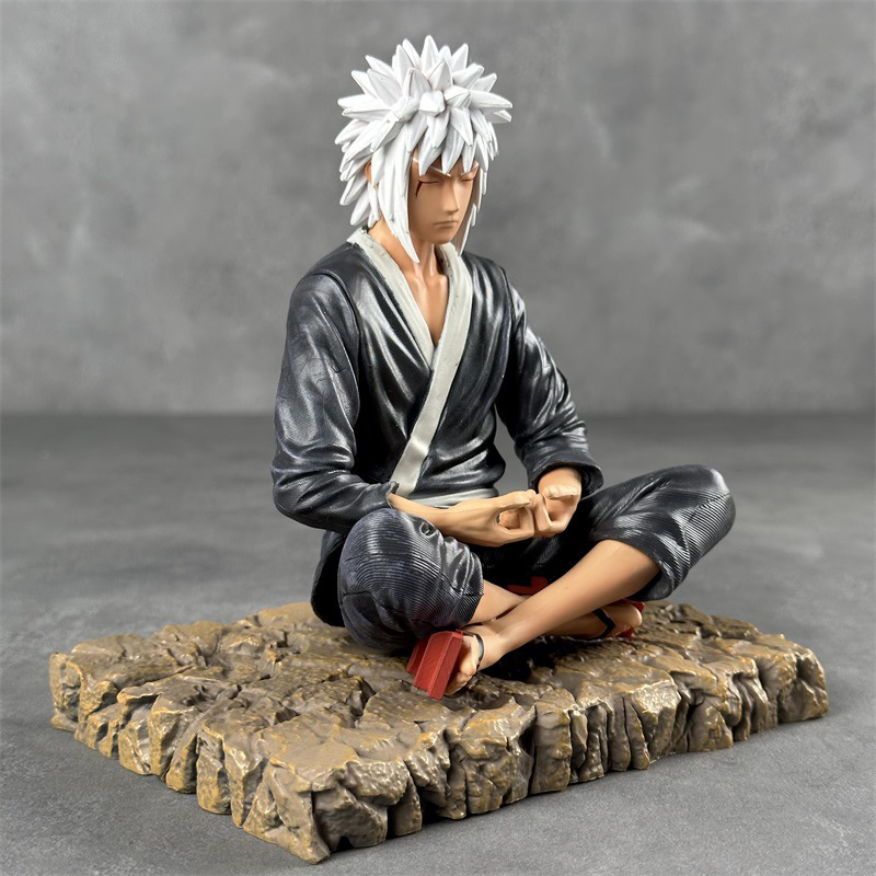 Jiraiya Meditation Statue Figure Naruto Anime Collection Detailed Sage Master Model Toy Fans and Collectors