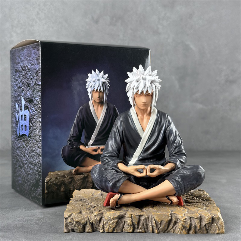 Jiraiya Meditation Statue Figure Naruto Anime Collection Detailed Sage Master Model Toy Fans and Collectors