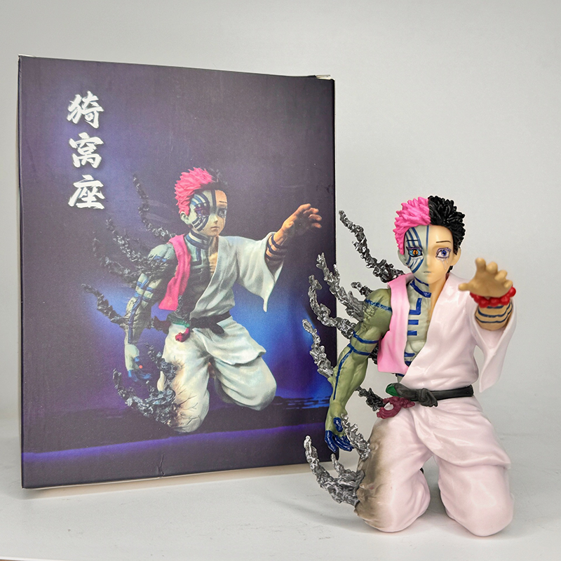 Demon Slayer Akaza Statue Figure Kneeling Position Premium Anime Collection Model Detailed Toy Fans Collectors