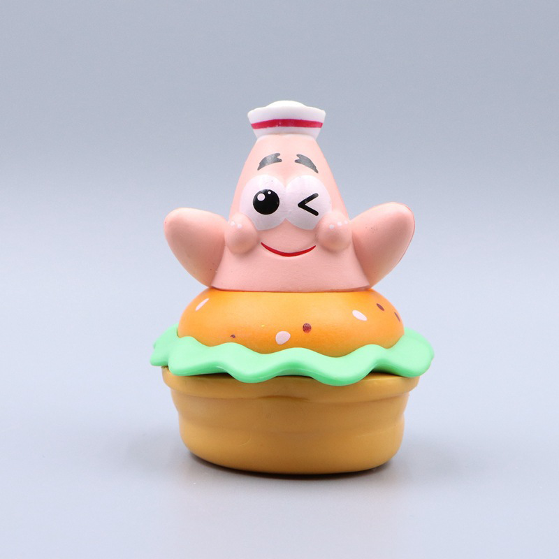 SpongeBob SquarePants Krabby Patty Party Figure Set 6 Piece Collection Cartoon Toy Bundle Fans and Collectors