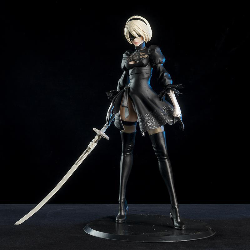 NieR Automata YoRHa No 2 Type B 2B Statue Figure Anime Collection Detailed Model Toy Fans Collectors and Gaming Enthusiasts ﻿