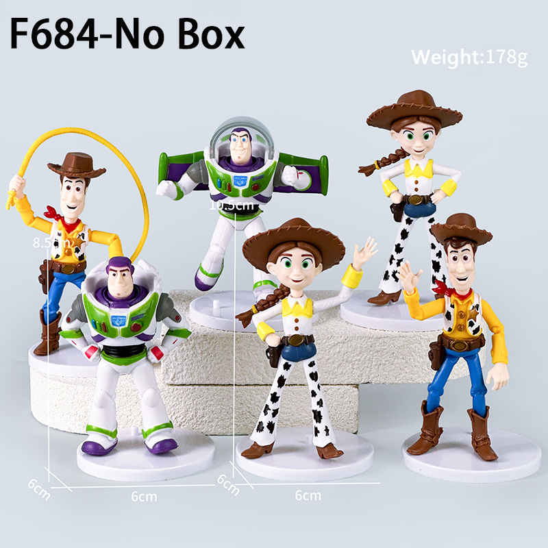 Toy Story Character Statue Figure Set 6 Piece Collection Toy Bundle Detailed Fans Kids and Collectors