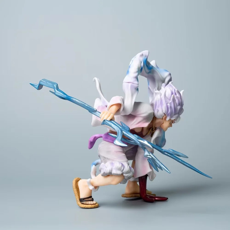 Monkey D Luffy Gear 5 Nika Statue Figure Lightning Crouching One Piece Anime Premium Collection Model Toy Fans