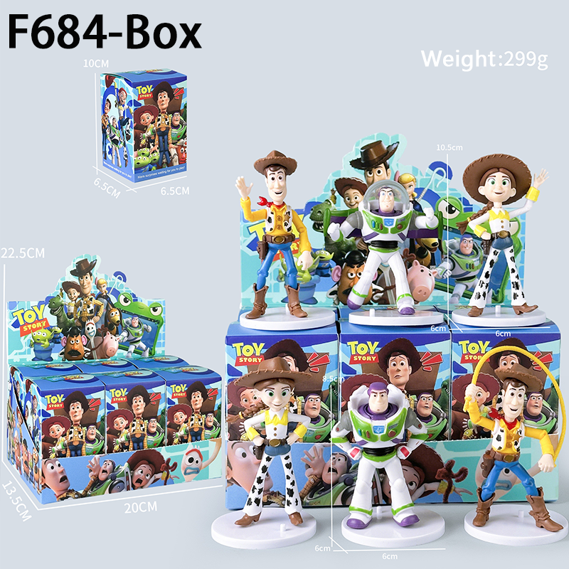 Toy Story Character Statue Figure Set 6 Piece Collection Toy Bundle Detailed Fans Kids and Collectors