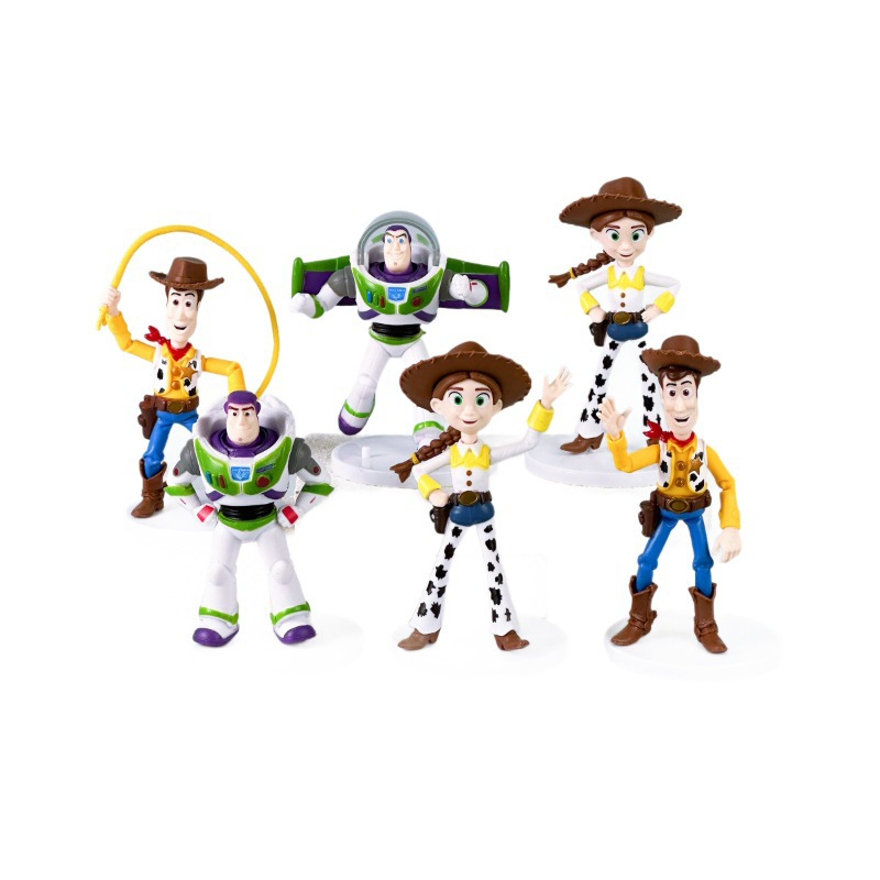 Toy Story Character Statue Figure Set 6 Piece Collection Toy Bundle Detailed Fans Kids and Collectors